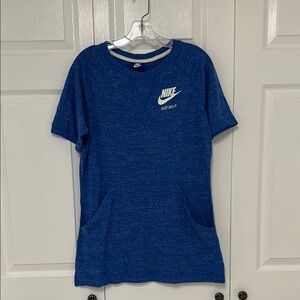 Two New Nike Heathered Blue & Grey Dresses with Logo